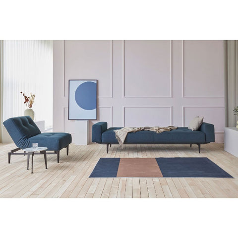 Image of Innovation Slaapbank Ample Styletto - Stof 528 Mixed Dance Blauw