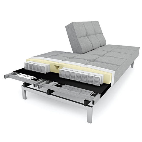 Image of Innovation Slaapbank Splitback Armleuning - Slaapbank grijs