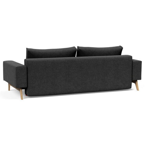 Image of Innovation Slaapbank Idun - Armleuningen - Stof Kenya Dark Grey 577