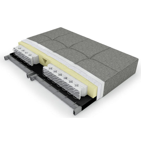 Image of Innovation Slaapbank Sly - Mixed Dance Light Blue 525 - Mat Zwart Onderstel