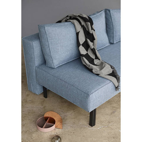 Image of Innovation Slaapbank Sly - Mixed Dance Light Blue 525 - Mat Zwart Onderstel