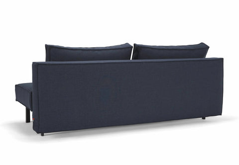Image of innovation slaapbank sly blauw achterkant