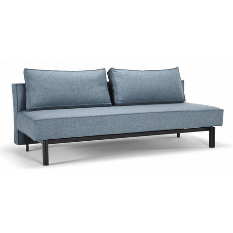 Image of Innovation Slaapbank Sly - Mixed Dance Light Blue 525 - Mat Zwart Onderstel