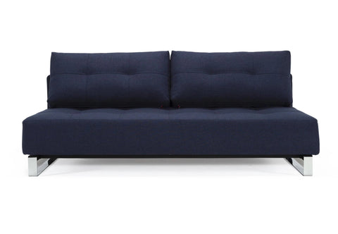 Image of innovation slaapbank supremax deluxe e.l. blauw voorkant