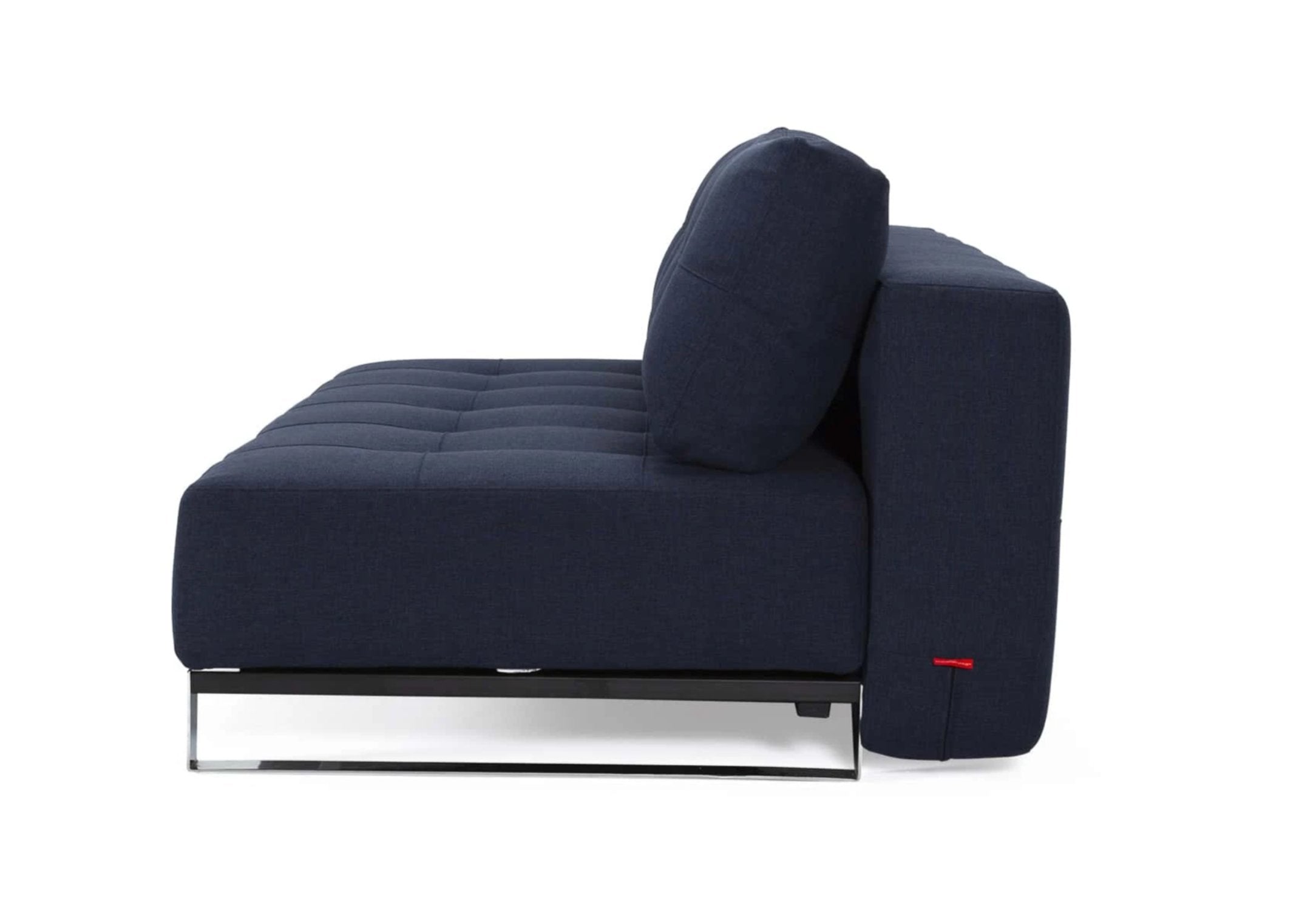 innovation slaapbank supremax deluxe e.l. blauw linker zijkant