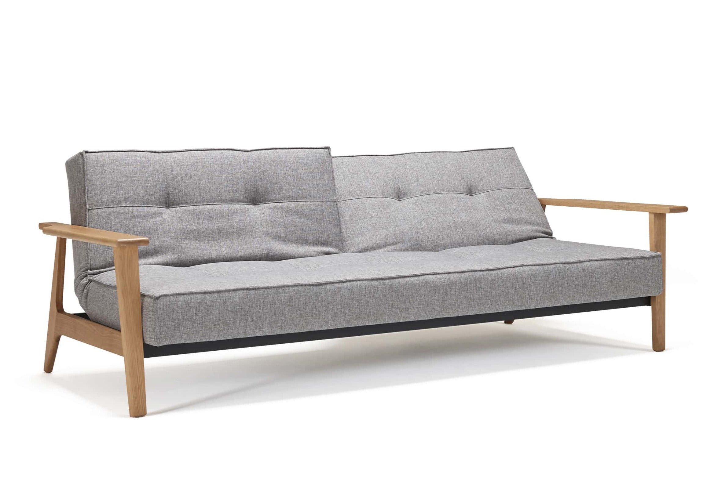 innovation slaapbank splitback armleuningen grijs andere stand rechter rugleuning