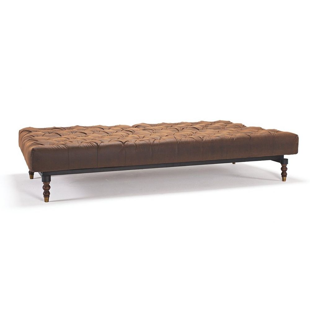 Innovation Oldschool Slaapbank bruin - Retro Onderstel