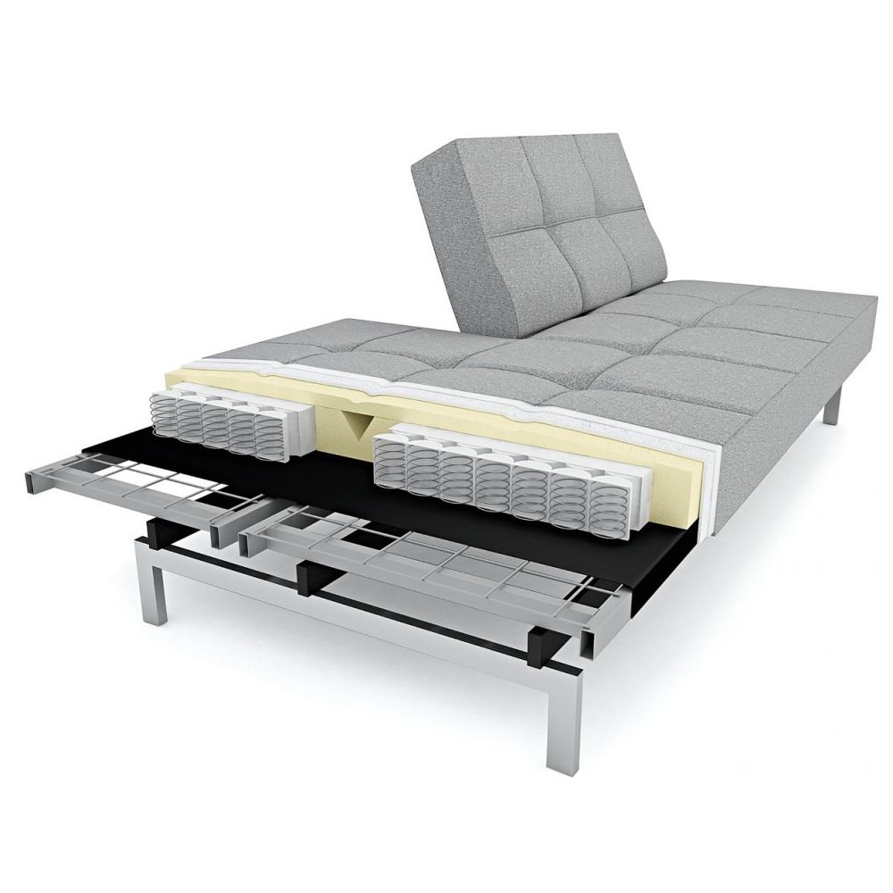 Innovation Slaapbank Splitback Armleuning - Slaapbank grijs