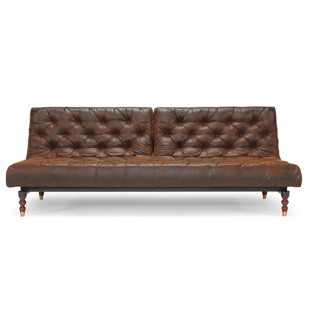 Innovation Oldschool Slaapbank bruin - Retro Onderstel