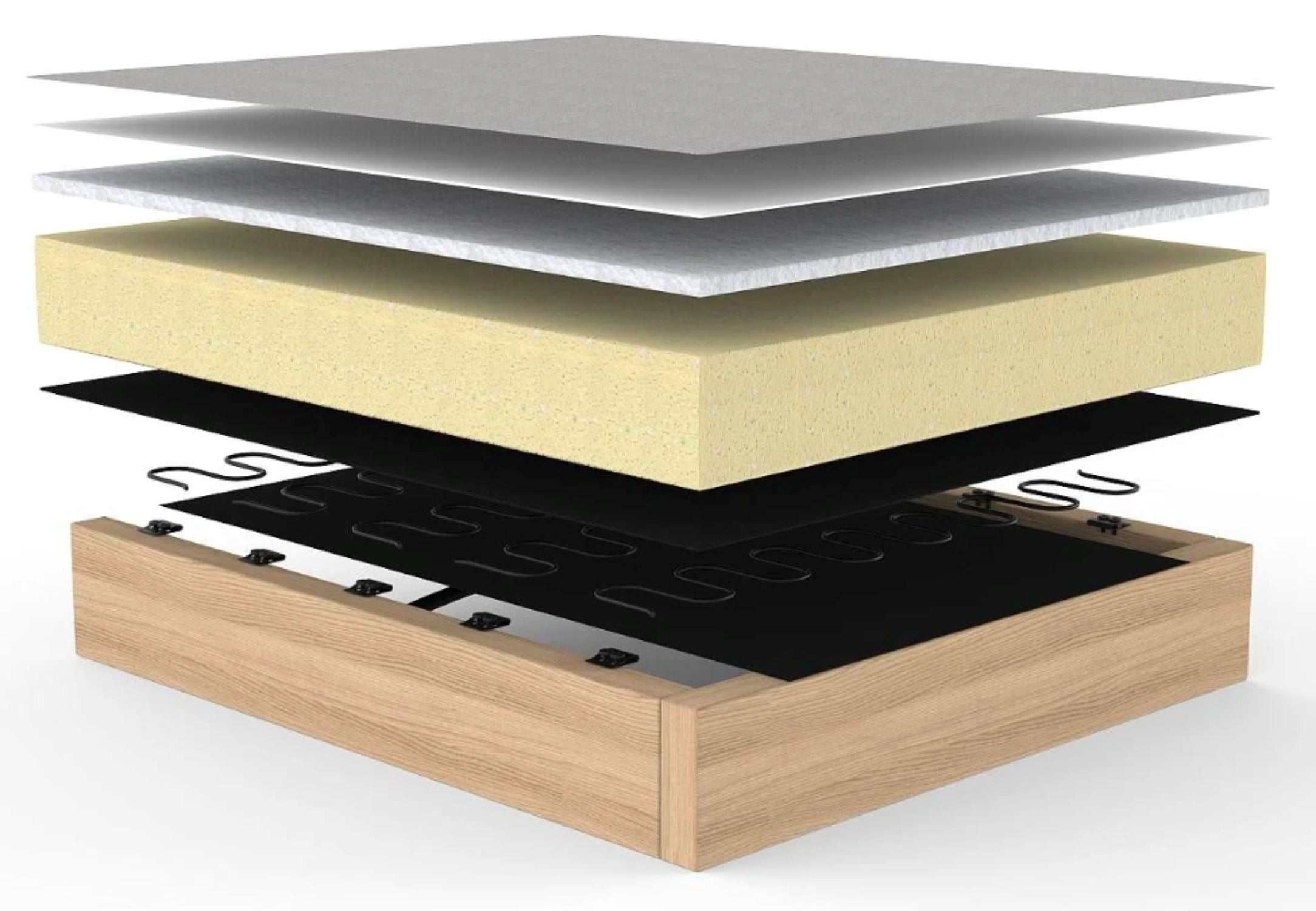 Innovation Cubed 160 Slaapbank - Twist Granite 565 - Eikenhout