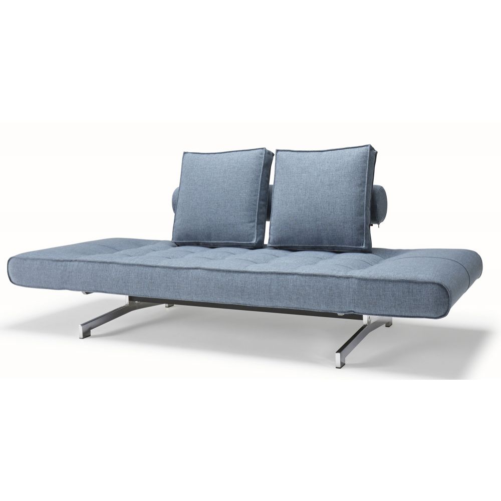 Innovation Slaapbank Ghia Chroom - Mixed Dance 525 - Lichtblauw