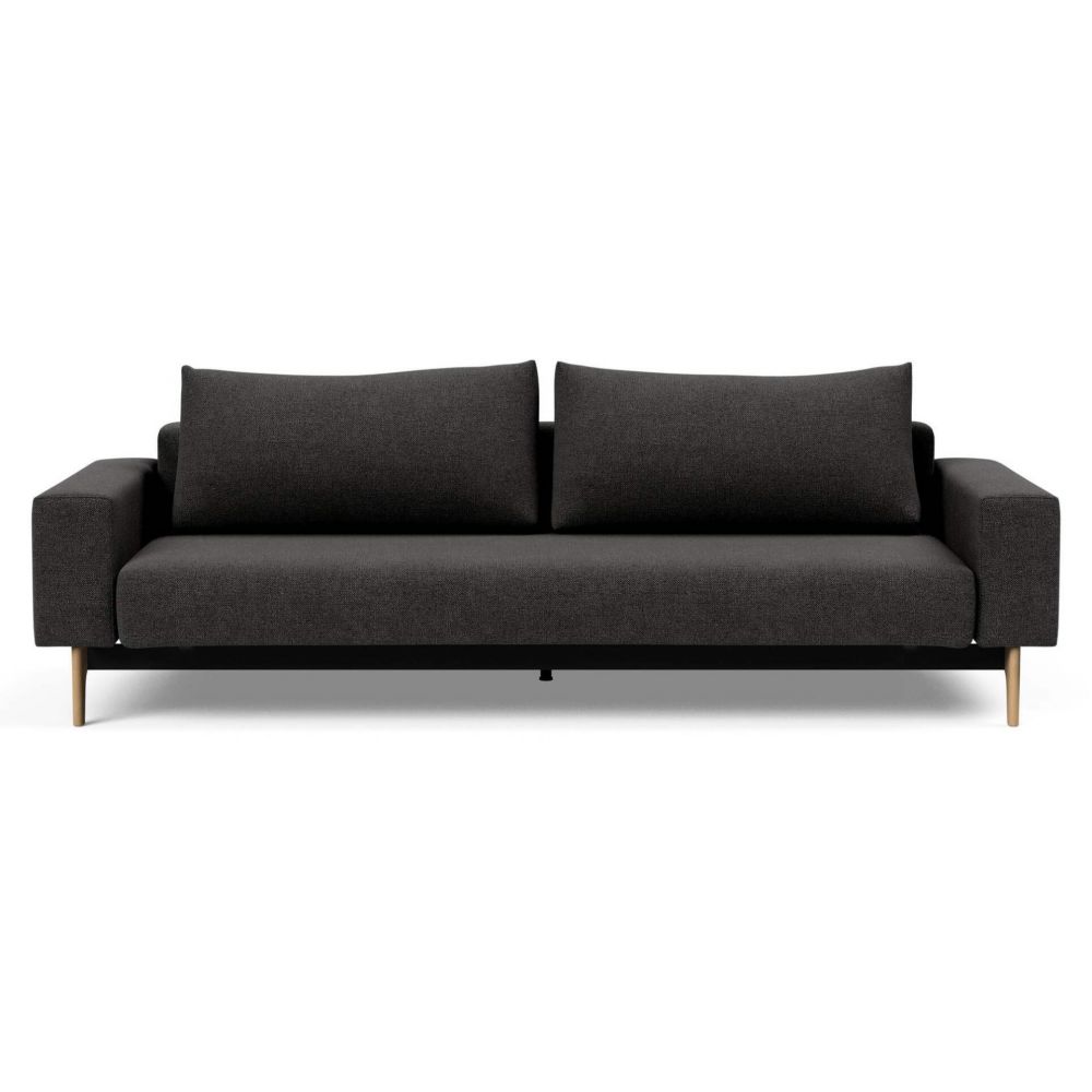 Innovation Slaapbank Idun - Armleuningen - Stof Kenya Dark Grey 577