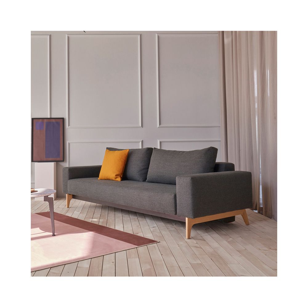 Innovation Slaapbank Idun - Armleuningen - Stof Kenya Dark Grey 577