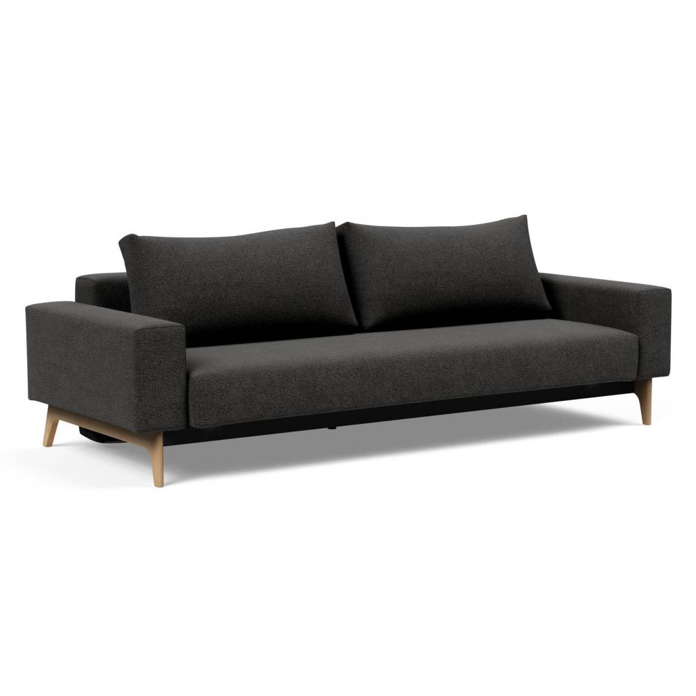 Innovation Slaapbank Idun - Armleuningen - Stof Kenya Dark Grey 577