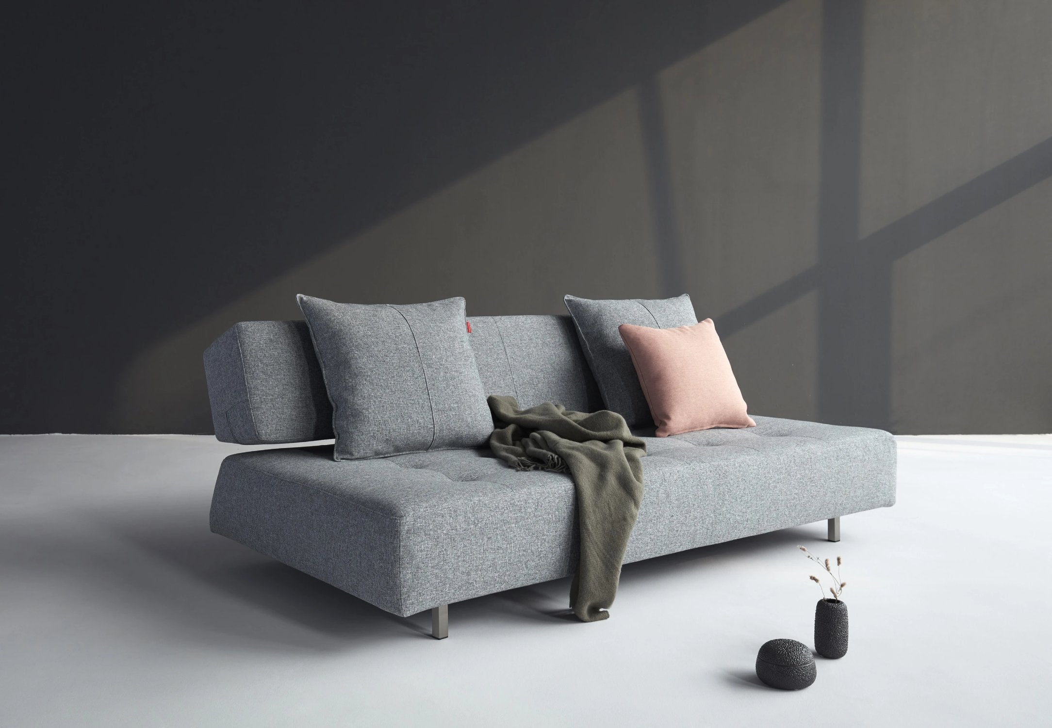 Innovation Slaapbank Long Horn Excess - Twist Granite Grijs