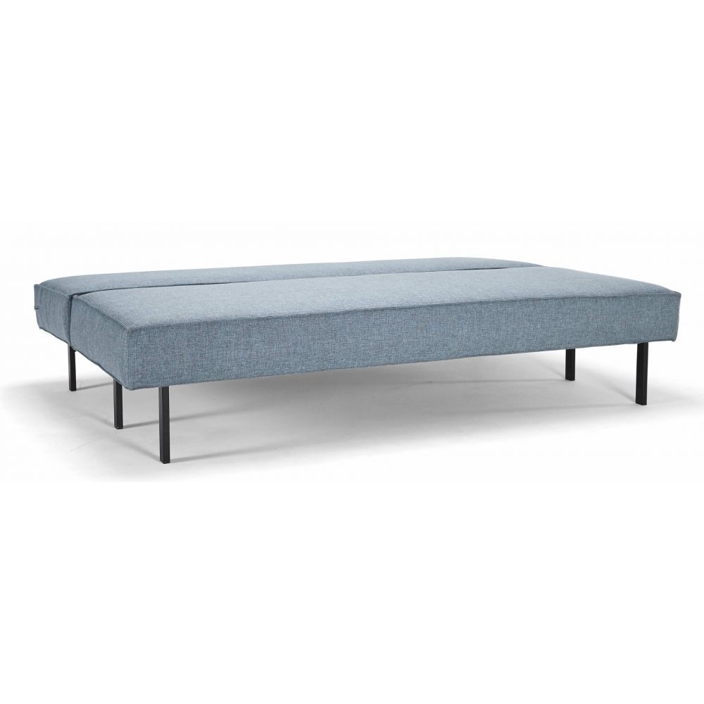 Innovation Slaapbank Sly - Mixed Dance Light Blue 525 - Mat Zwart Onderstel