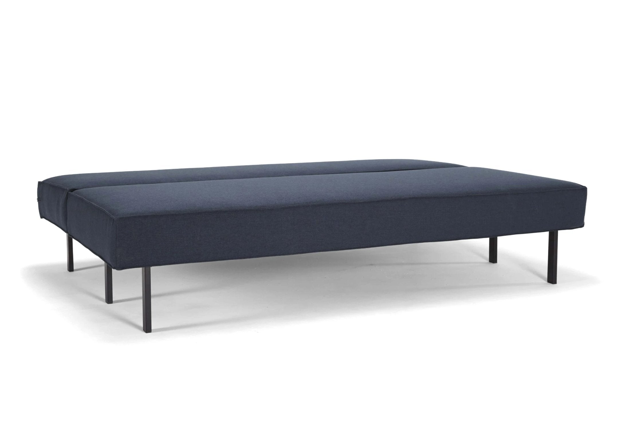 innovation slaapbank sly blauw liggend