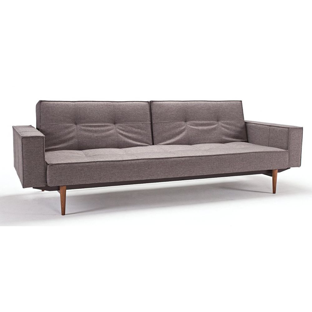 Innovation Slaapbank Splitback Armleuning - Slaapbank grijs