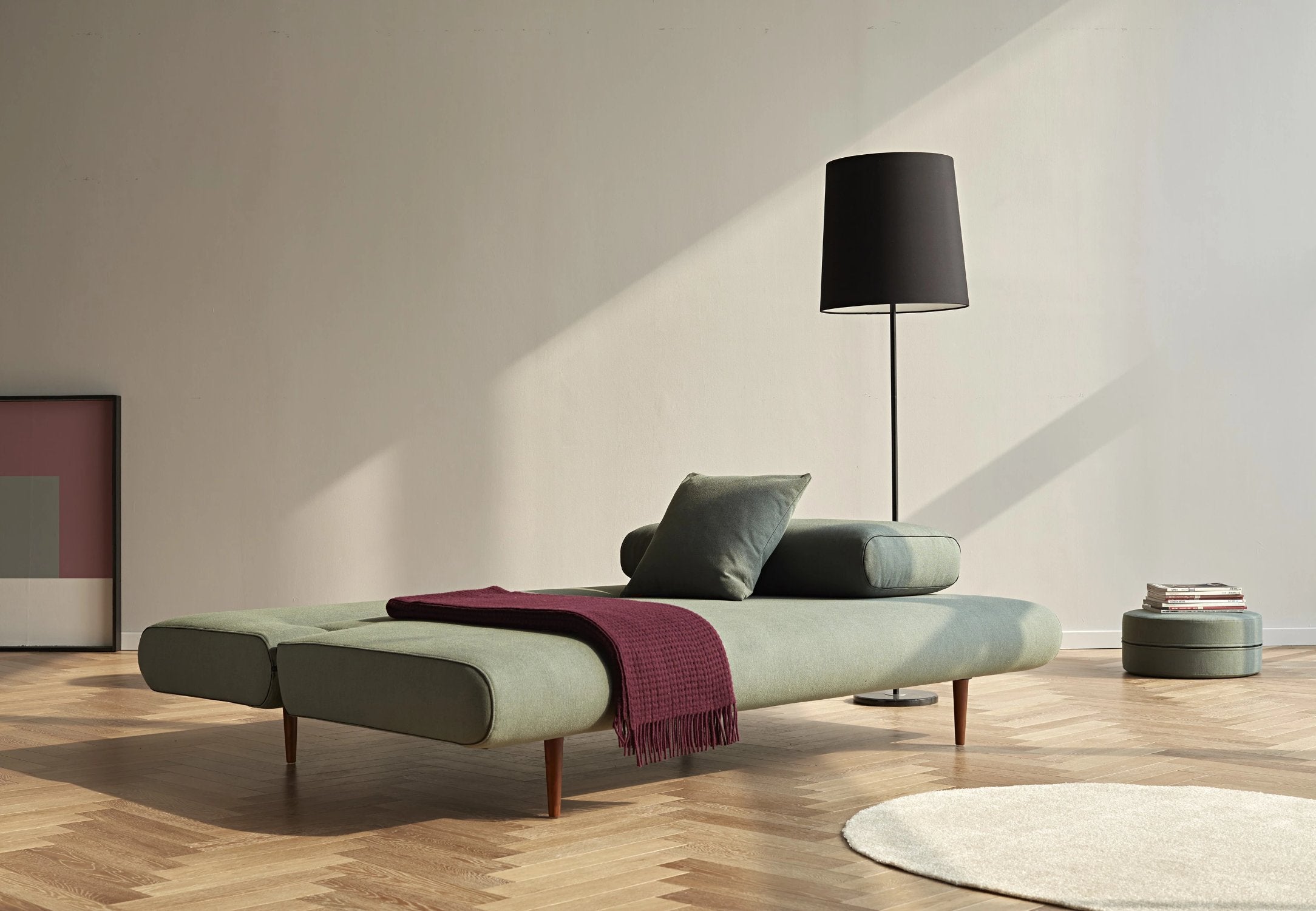 innovation slaapbank unfurl lounger groen bed