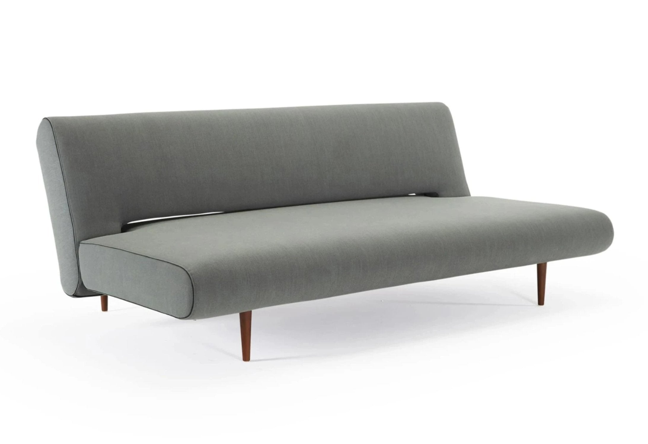 innovation slaapbank unfurl lounger groen zonder kussens schuine voorkant